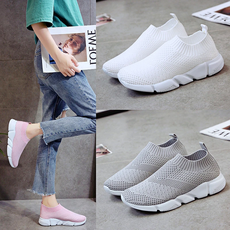 Woman's Classy Knit Flat Shoes-Style