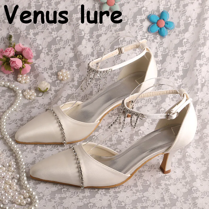 pointed ivory heels