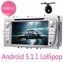 Android 5.1.1 Car DVD GPS for Ford Focus 2012 2013 2014 Mondeo with Dual Core BT Radio RDS Wifi 3G steering wheel control+CAMERA
