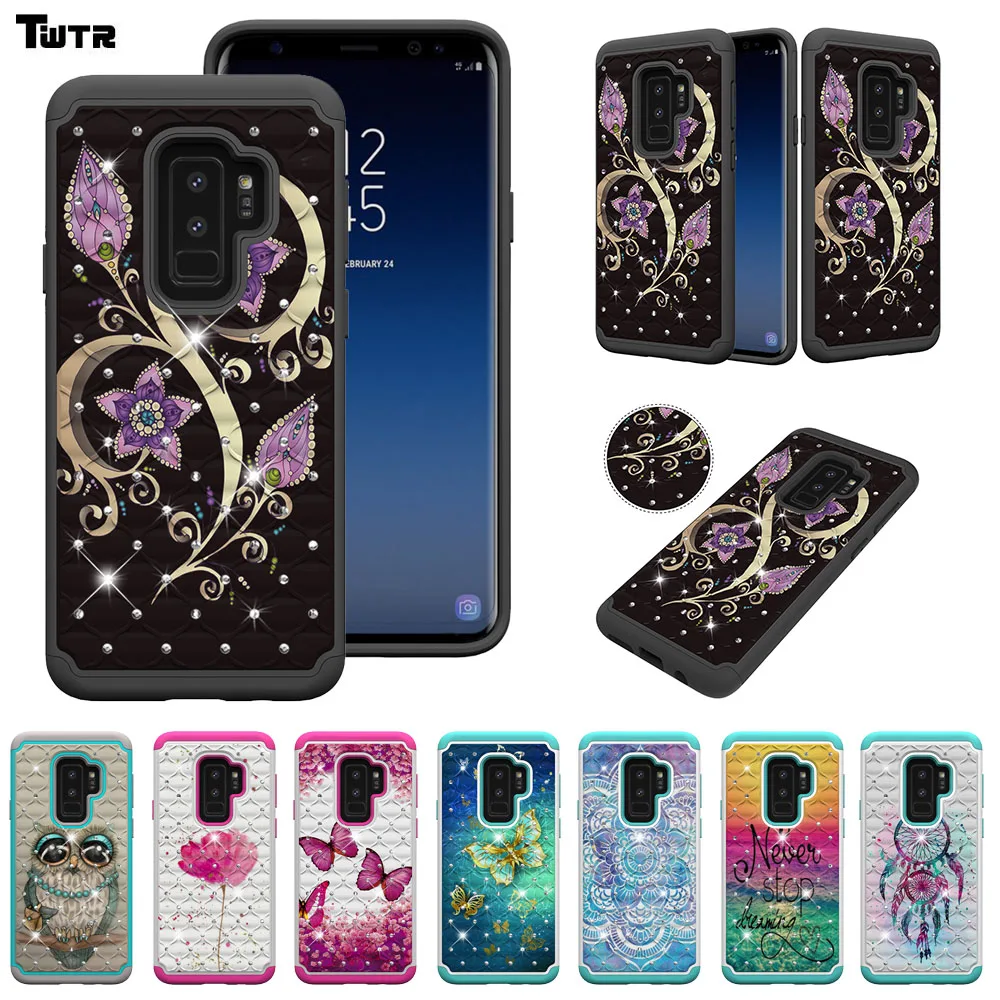 

For Samsung Galaxy S9 plus s 9plus Case TD-LTE for Samsung Galaxy S 9 plus Case Mobile phone Cover 6.2"inch PC+TPU leather Cases