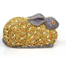 Женский модный бренд новинка МИЛЫЕ АЛМАЗНАЯ вышивка "Благородный Кот" цветной, в виде кролика с рисунком сумка для ужина в винтажном стиле, Женская Ручная сумка платье вечерняя сумочка Q24