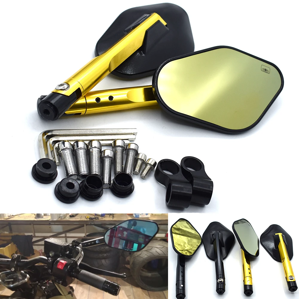 

New universal 8mm 10mm motorcycle CNC aluminum motorcycle rearview mirror For Kawasaki Ninja 650R EX650A ZX6 ZX6R 636 ZX6R