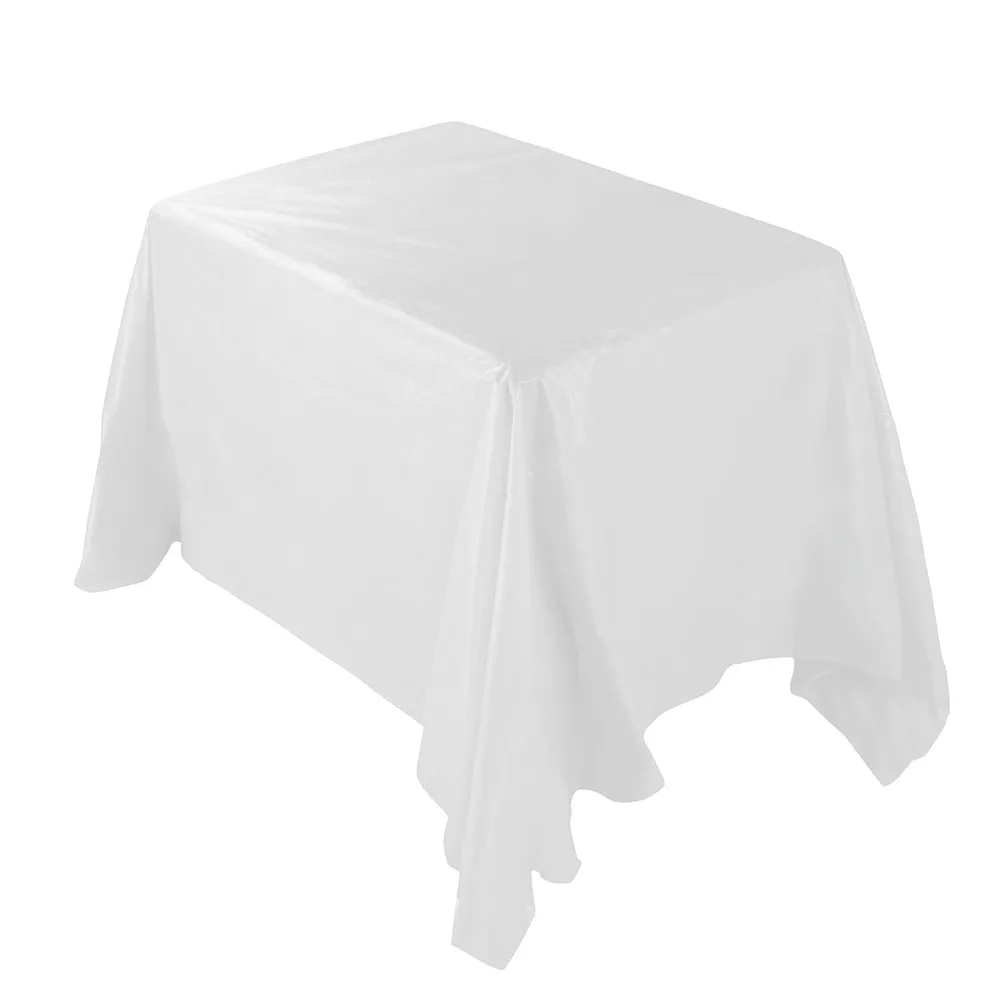 Новая пластиковая скатерть для прямоугольника 137X274 см, стол для свадебного торжества, украшения, стол, скатерть