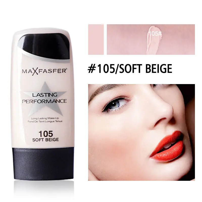 MAXFASFERX Жидкая основа для макияжа лица база BB крем корректор Невидимый полный охват отбеливание увлажняющий водонепроницаемый - Цвет: 9999-105