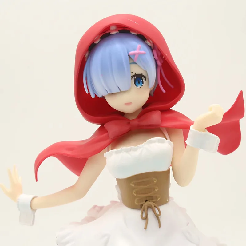 22CM Japanese anime figure ReLife in a different world from zero RamRem red hat action figure collectible model toys for boys (6)