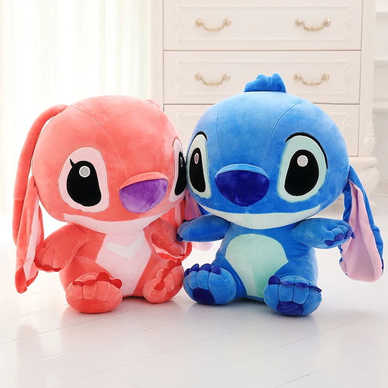 10-80 см Kawaii Stitch плюшевые игрушки мягкие милые аниме Лило и Стич шовные куклы для детей Детские Подушки Подарки на день рождения