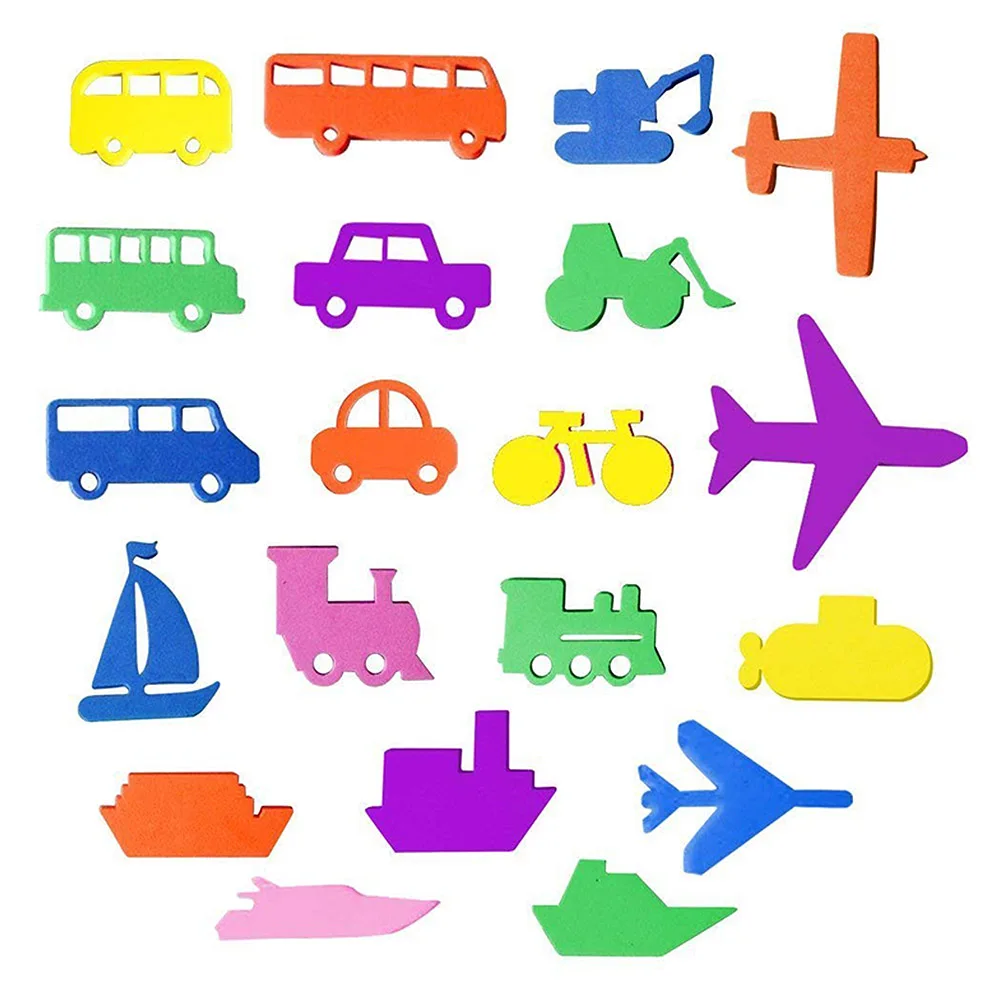 

20 Pcs Kids Water Toys For Bathroom Cute Cartoon Animal Transportation Puzzle Baby Bath Toys Early Educational Suction Up Toy