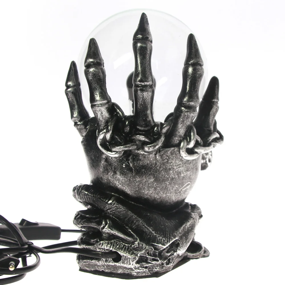 magic skull head plasma ball touch sensitive vampire skull glass
