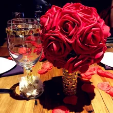 10 головок 5 головок 8 см искусственные из ПЭ пены розы Букет невесты Свадебные украшения дома скрапбук DIY Поставки