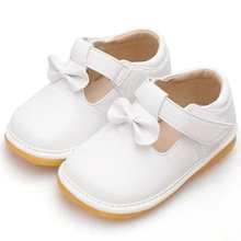 2016 Sping Automne 1-3Y Bébé Fille Grinçantes Chaussures Papillon-noeud Chaussures 5 couleurs Taille 3 4 5 6 7 8 9 Livraison Gratuite
