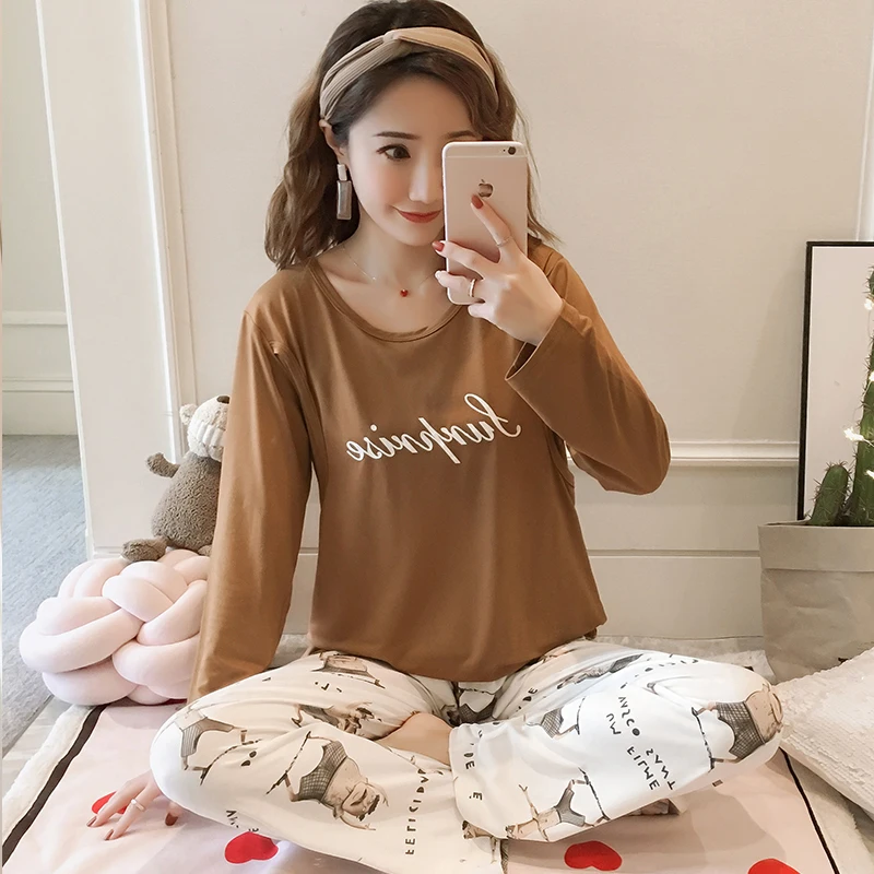

Thin Cotton Maternity Nursing Pajamas Suits Spring Summer Sleepwear Clothes for Pregnant Women Pregnancy Feeding Nightwear Sets
