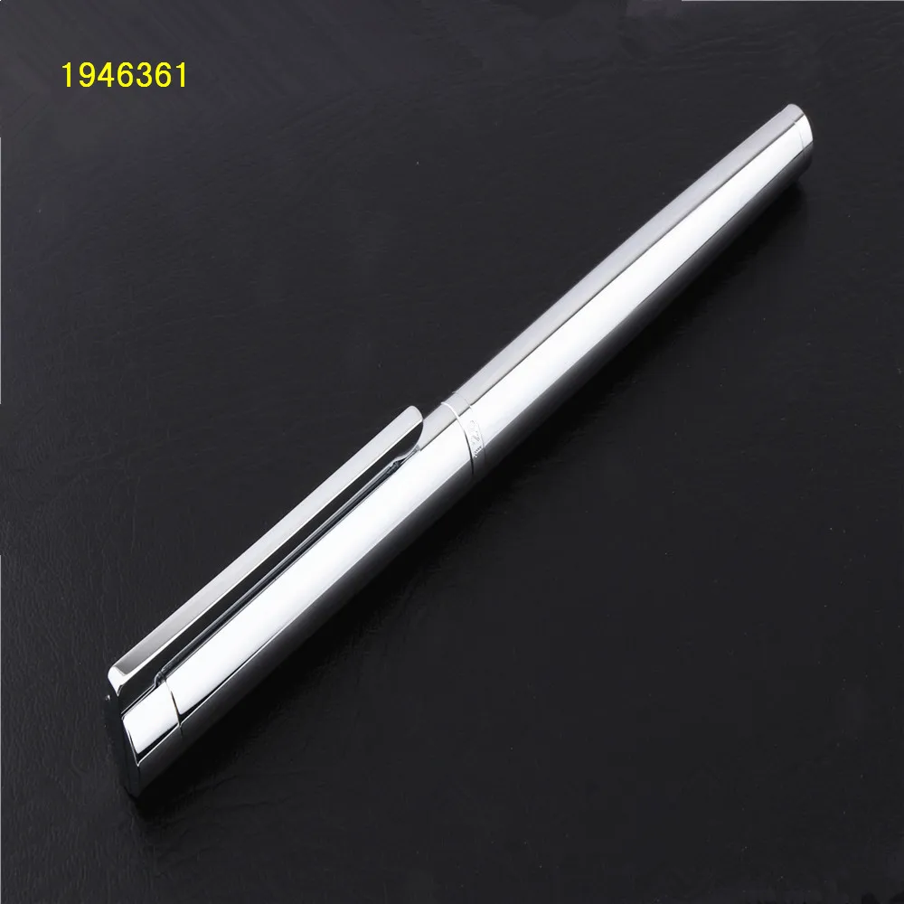 Роскошный бренд Jinhao Shine Platinum steel канцелярские принадлежности для офиса и школы прекрасный перьевая ручка с капюшоном Новинка