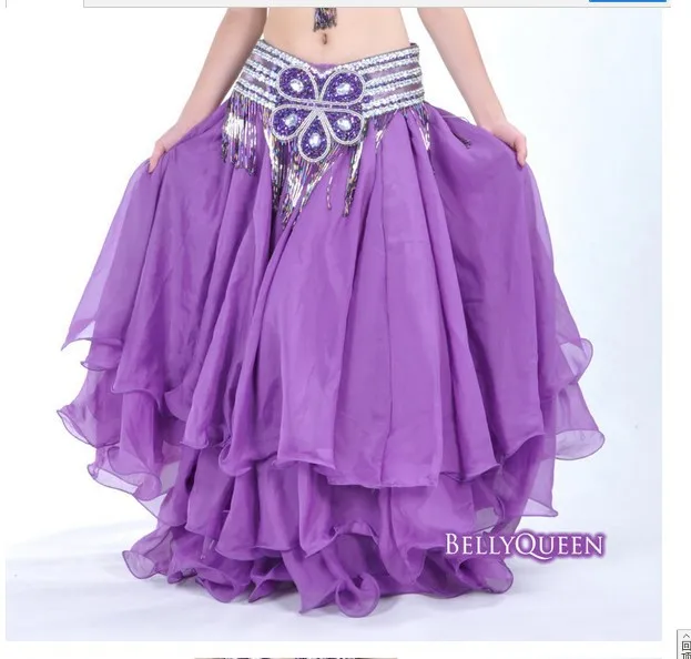 

new BELLY DANCE TRIBAL GYPSY ATS RENAISSANCE PIRATE WENCH chiffon COSTUME large SKIRT dress dancewear 3 layer 14color new