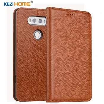 

KEZiHOME for LG V20 Flip genuine leather soft silicon back for LG V20 cover