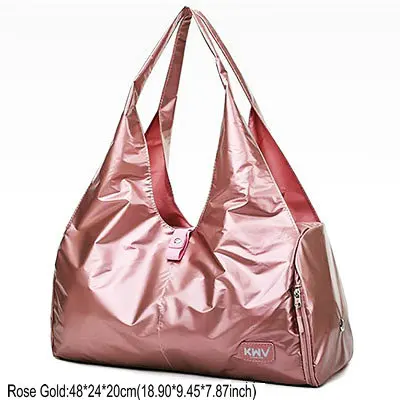 Rose gold Коврики для йоги, спортивные сумки с обувью, мужские сумки для фитнеса и путешествий, мужские водонепроницаемые спортивные сумки, большая вместительность, сумки для хранения вещей - Цвет: Rose gold