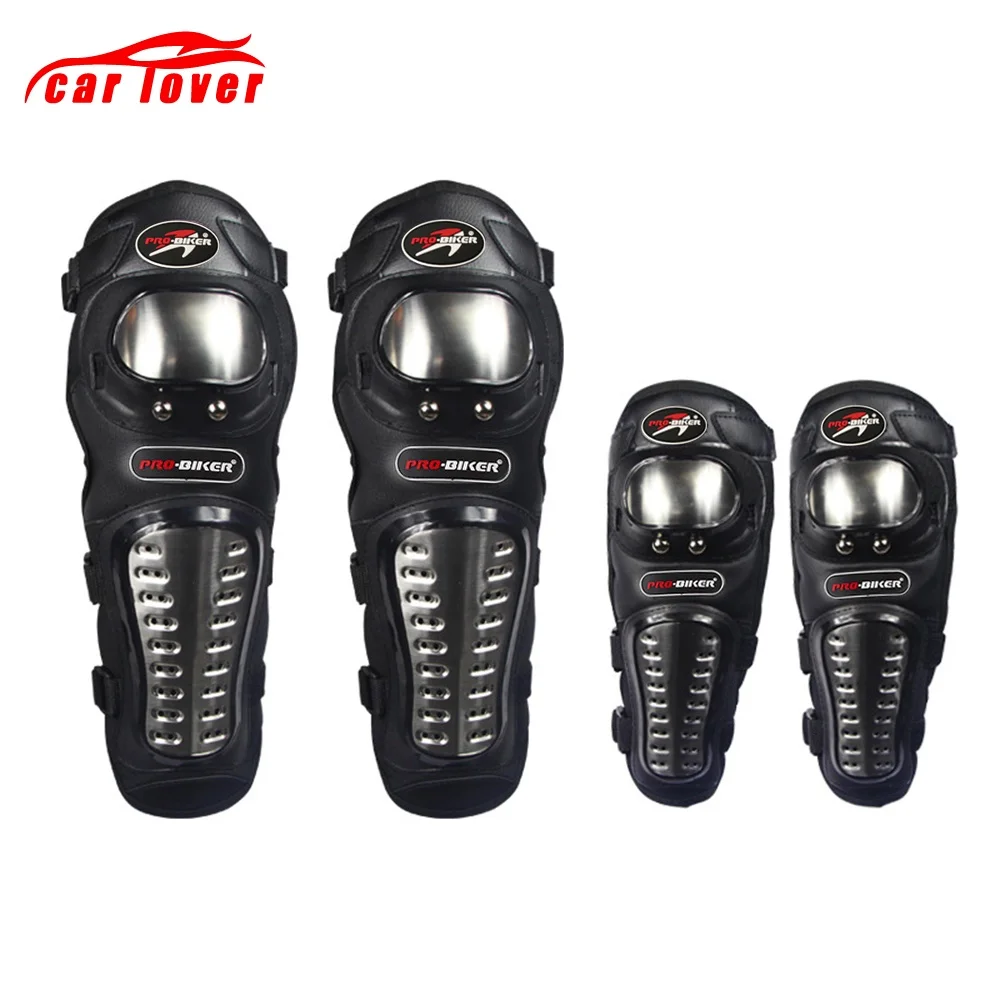 

4Pcs/Set Motorcycle Kneepad Stainless Steel Moto Elbow Knee Pads Motocross Racing Protective Gear Protector Guards Kit