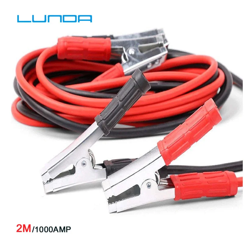 Cables de batería de puente de LUNDA 2 M 500AMP 1000AMP 2,5 M 1800AMP Cable de refuerzo de emergencia para terminales de camión de emergencia lleva Cables de batería de puente de LUNDA 2 M 500AMP 1000AMP 2,5 M 1800AMP Cable de refuerzo de emergencia para terminales de camión de emergencia lleva