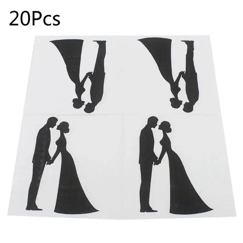 

Disposable Paper Napkins Tableware Supply Printed Square Tissue wedding lovers Pattern Party Festive Celebration 20 Pieces