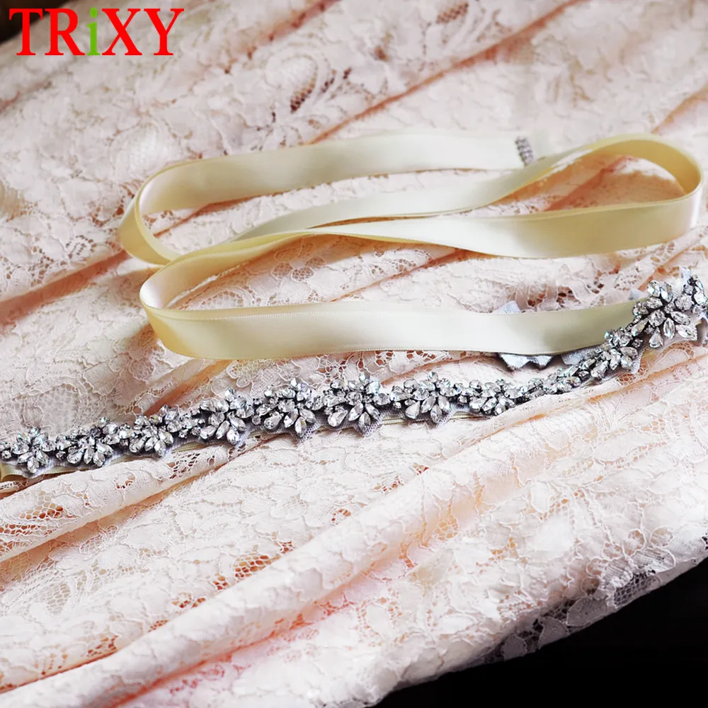 

TOPQUEEN S234 hot sail Free Shipping Romantic Wedding Bridal Belts Crystal Beading Bridal Dress Accesories Sash