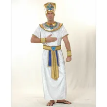 Древнего египетского фараона queen костюмы принцессы Королевский Золотой Для женщин Для мужчин костюм священника взрослых Хэллоуин косплей Детская одежда