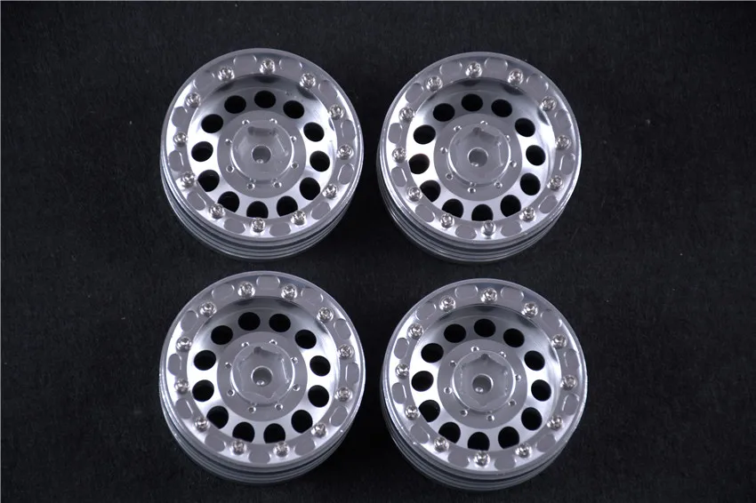 4XWheel rims Metall 1.9/" Beadlock Räder Felgen für 1//10 RC Axial SCX10 D90 TRX-4