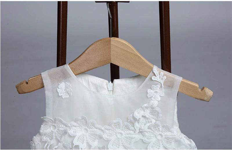 Princess Baby Girl Dress Toddler Cute Flower First Birthday Newborn Party Wedding Dresses Hat Sets Solid Infant Christening Gown (5)