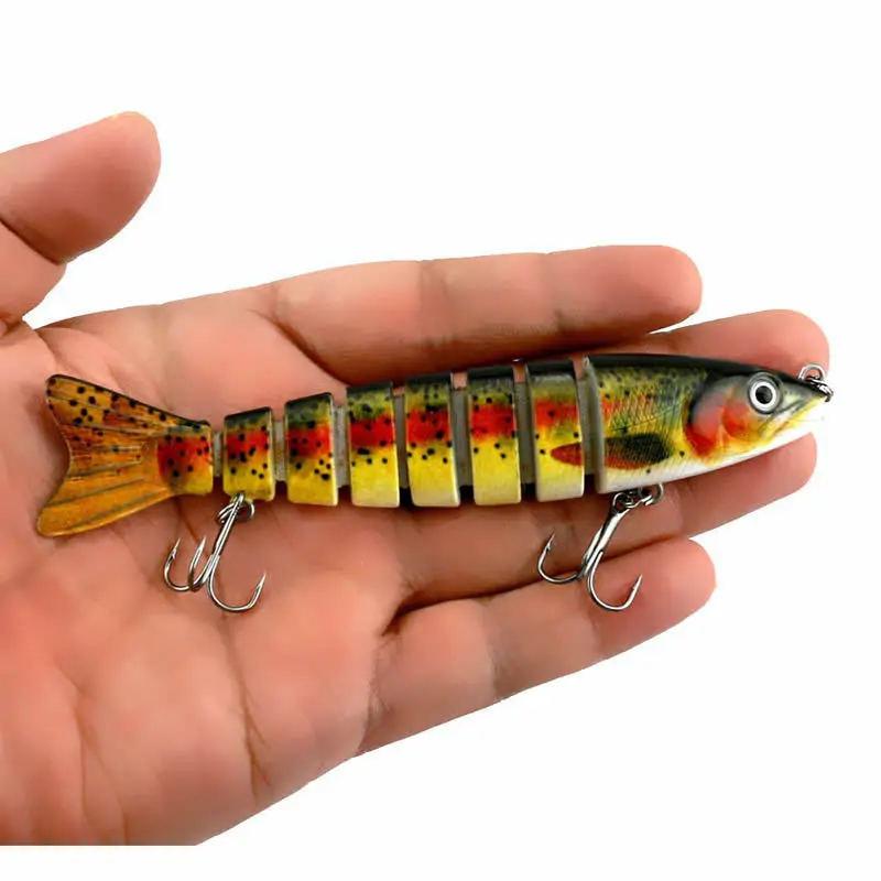 

New 1PC 8 Segment Minnow Swimbait Lures Crank Bait Baits Hard Bait Fishing Lures Random Color