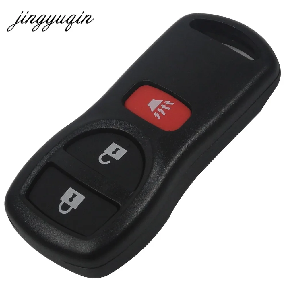 

jingyuqin 3 Button Remote Entry Key Fob Shell Case For Nissan Armada Xterra Pathfinder Frontier Quest Titan Murano