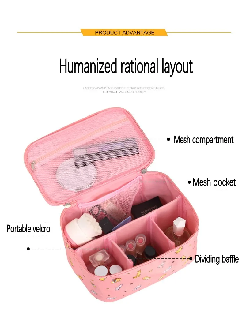 Брендовая многофункциональная вместительная Водонепроницаемая портативная косметичка для мужчин и женщин, дешевая косметичка для путешествий