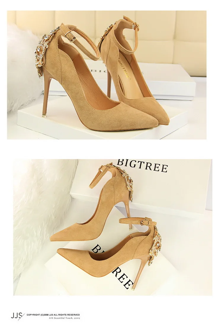 Pointed Pumps Women Shoes 10.5CM Thin Heels
