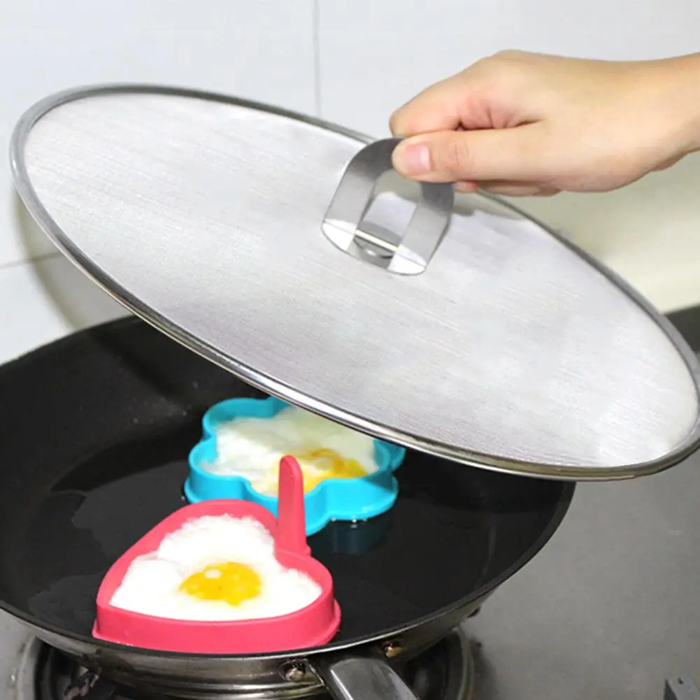 

High Quality Stainless Steel Explosion-Proof Cover Anti-Splash Oil Cover Pizza Holder Plate Shifter Devider Food Serving Baking