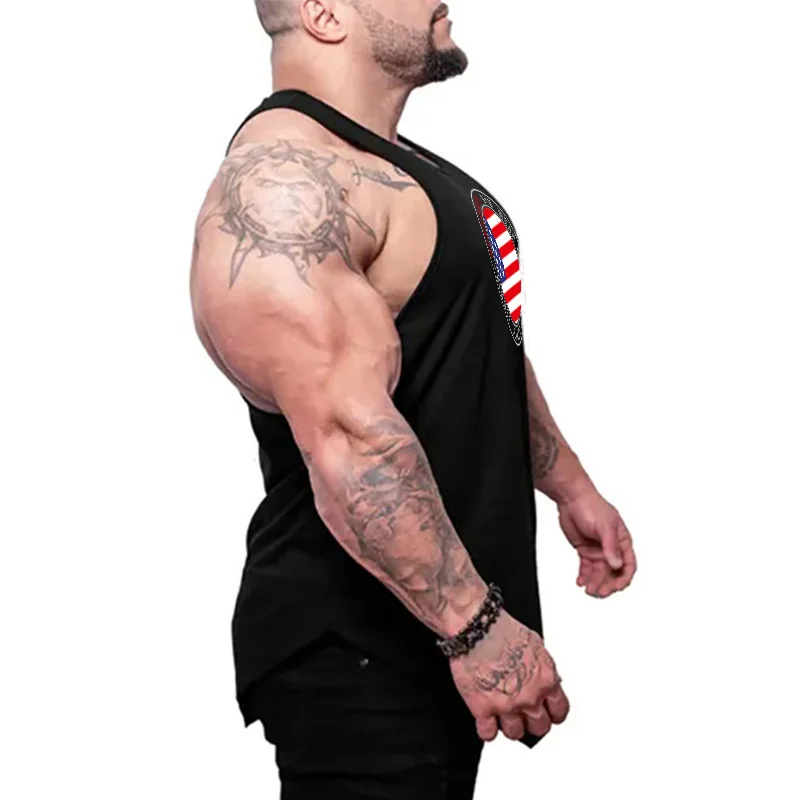 Тренажеры торговой марки muscleguys майка Стрингера Мужская мода лето Бодибилдинг Рубашка без рукавов жилет мужская одежда для фитнеса