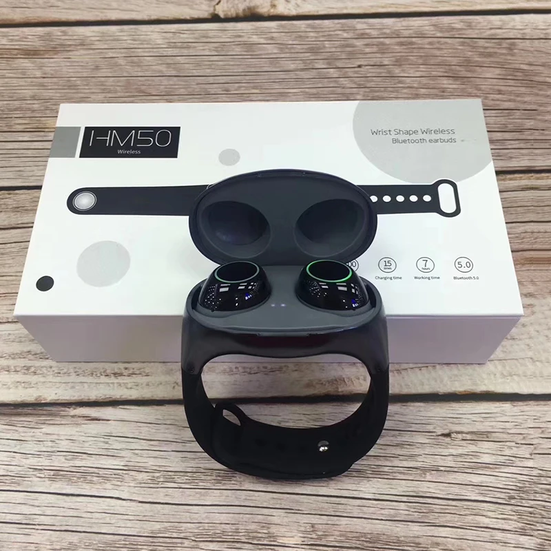 

HM50 TWS 5.0 Wireless Bluetooth Headset Fitness Motion Earphones For Xiaomi Original xiomi mi Smart System For Huawei Wrist-type