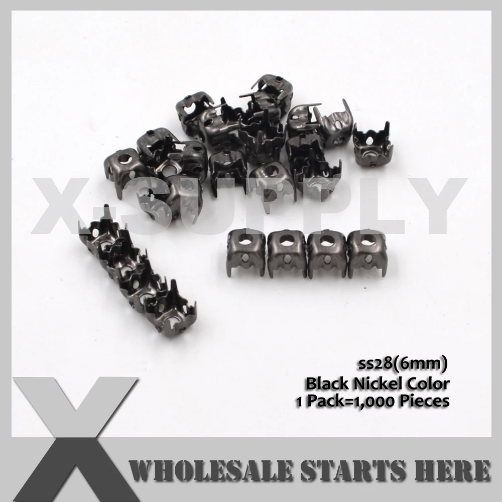 

RETAIL SS28(6mm) SS38(8mm) Metal Empty Rhinestone Sewing on Settings Case,Used for Pointed Back Rhinestones
