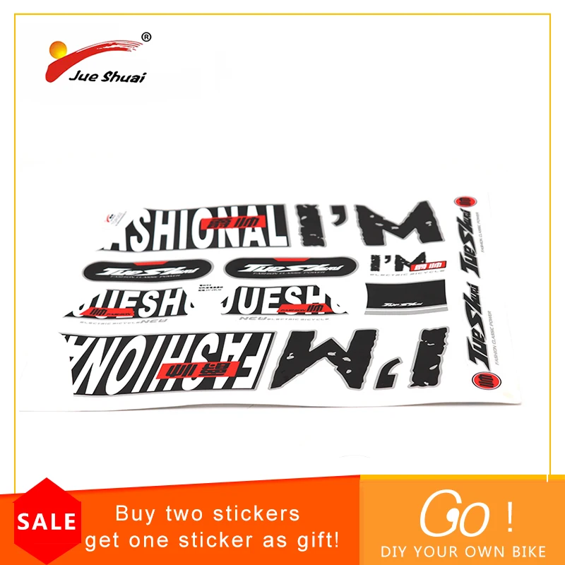 JS rock shox decals Waterproof Paste Road Mountain Bike Cycling Frame Stickers PVC 35*29cm Reflective Sports Decal