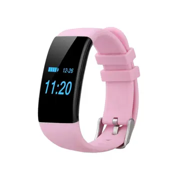 

Adjustable Waterproof IOS Android Wrist Watch (OLED Screen, Heart Rate, Pedometer, Call and Message Reminder) (Pink)