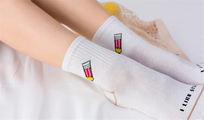 Harajuku Короткие носки для женщин милые животные печати Sox уличная хлопковые мягкие дышащие рождественские подарки девочек