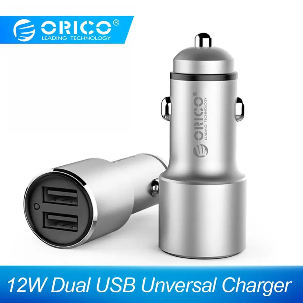 

ORICO USB Car Charger with Mini Size 2 Ports Universal Quick Fast Car Charger for Xiaomi Car Charger for Huawei for iPhone X