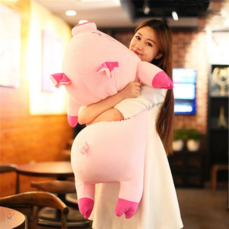 

Fancytrader Large Soft Stuffed Lying Pig Plush Pillow Big Animal Pigs Doll Toy 100cm 39inch Nice Birthday Gifts