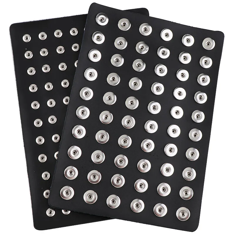 

Big Black Snap Jewelry Display High Quality Black Genuine Leather Snap Display for 12mm 88 pieces or 18mm 60 pieces
