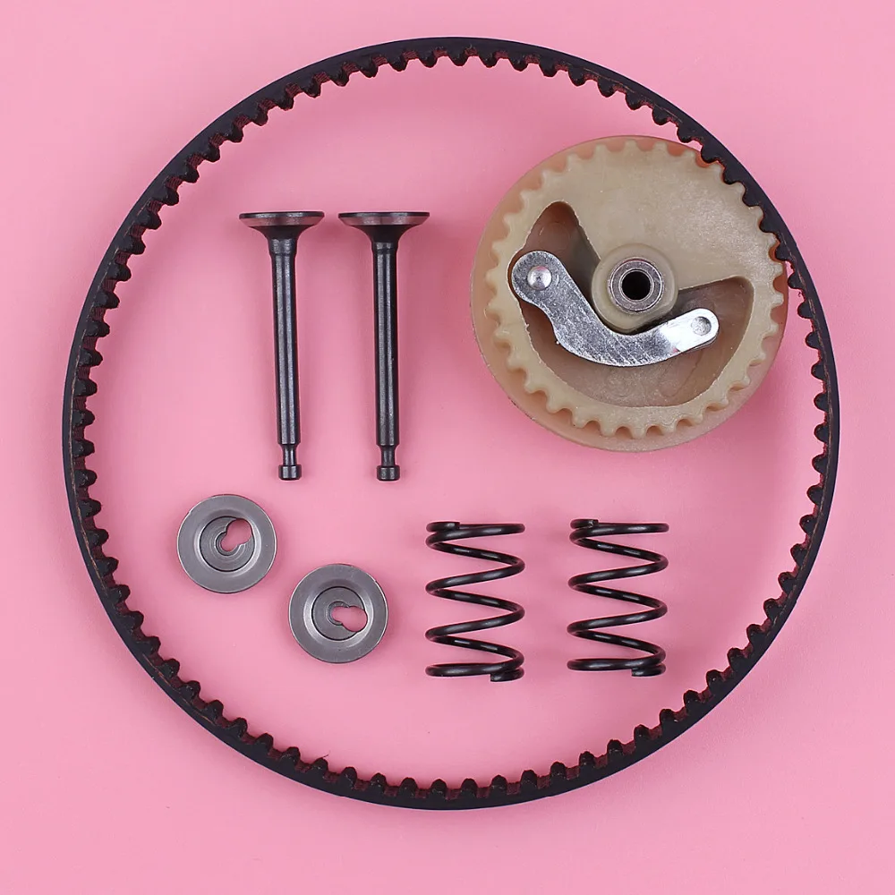 Timing Belt Camshaft Pulley Valve Spring Retainer Set For Honda GX35 GX 35 4 Stroke Engine Motor Lawn Mower Trimmer Part Timing Belt Camshaft Pulley Valve Spring Retainer Set For Honda GX35 GX 35 4 Stroke Engine Motor Lawn Mower Trimmer Part