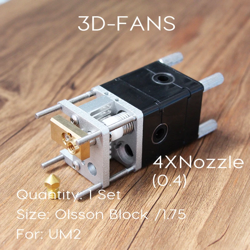 Kit Olsson 1.75 ou 3mm avec 4 buses pour imprimante 3D ultimaker 