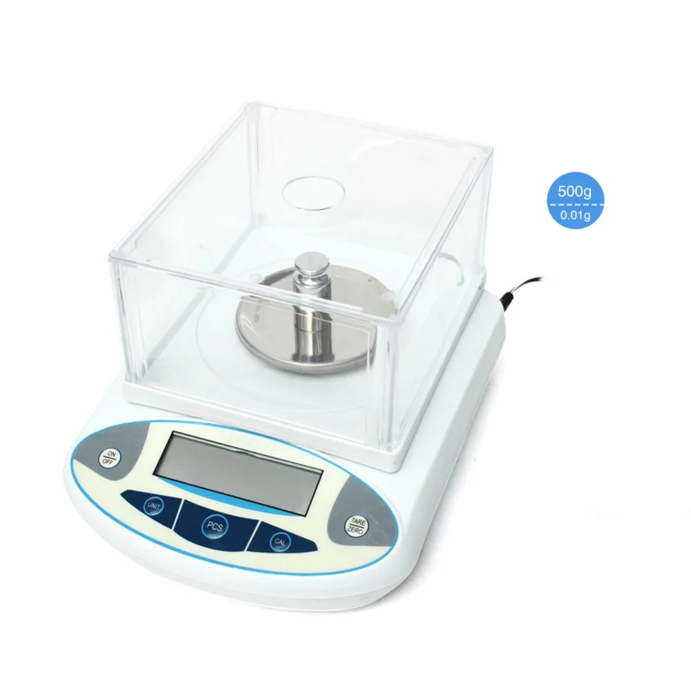 

500g/0.01g Electronic Digital Scales Precision Analytical Weight Scale Balance Scientific Lab Accuracy Jewelry Kitchen Postal