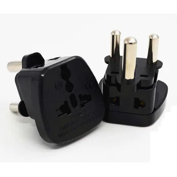 

10pcs 1to2 1 input 2 output Cape Down conversion plug and socket US/AU//UK/EU to big South Africa converter safety gate
