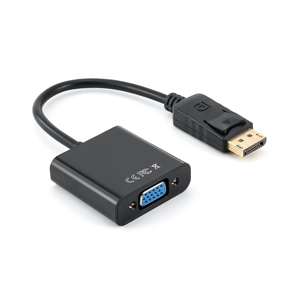 

Displayport DP Male To VGA Female Adapter Display Port Cable Converter Black