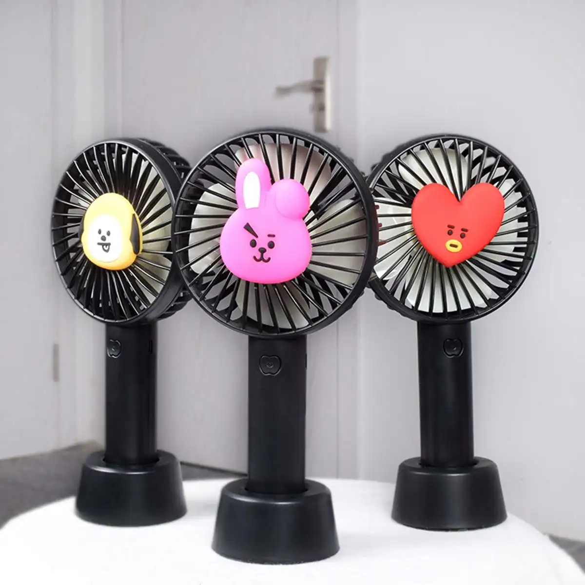 

Mini Fans Handheld Portable Fan with Stand USB Rechargeable Battery Cooling Fan Desktop Fan for Travel Outdoor Home Office