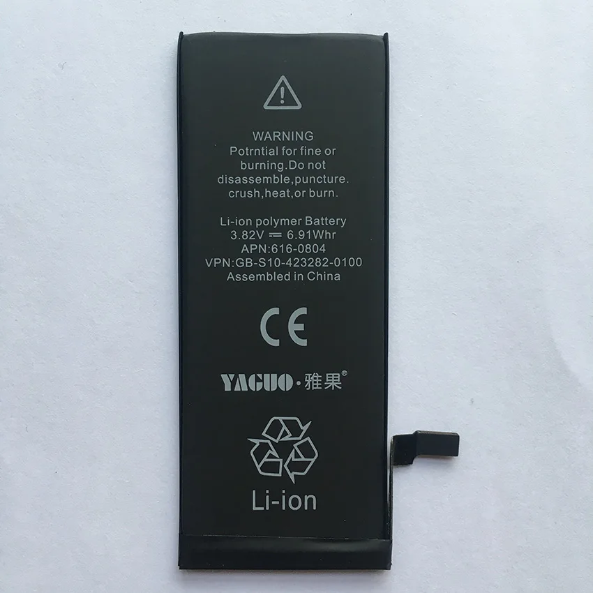 100% оригинальная фотобатарея для Apple iPhone 6 6G супер реальная большая емкость 2250 мАч