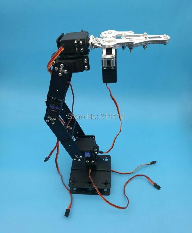 1 набор, 6 бесплатных градусов, механическая рука, ручной робот, обучающая платформа, мультиугол, Роботизированная, с серво рога, для Arduino, DIY, части робота