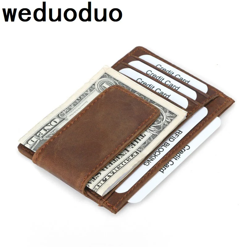

Weduoduo New Genuine Leather Card Wallet for Men and Women Cowhide Business Card Holder Credit Card Purse Top Quality !