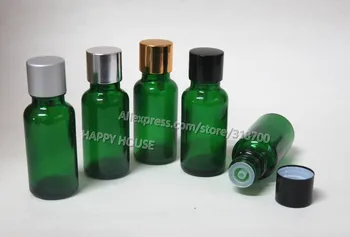 

360 x 20ml Green Glass Essential Oil Bottle With Aluminum Lids, 20cc Empty Glass Essential Oil Container